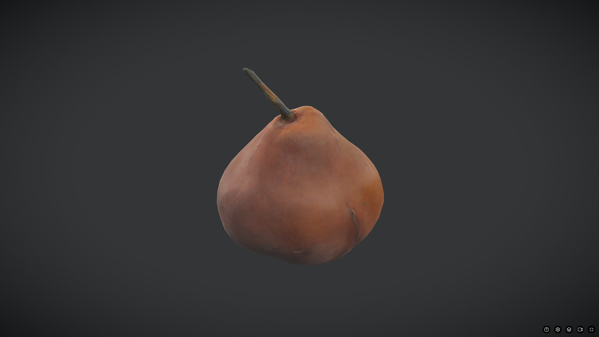 CC0 - Rotten Pear 3 Free low-poly 3D model_5