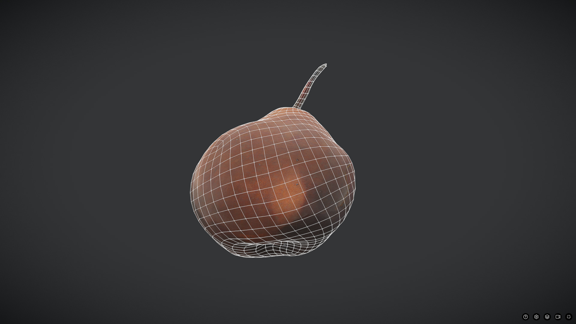 CC0 - Rotten Pear 3 Free low-poly 3D model_4