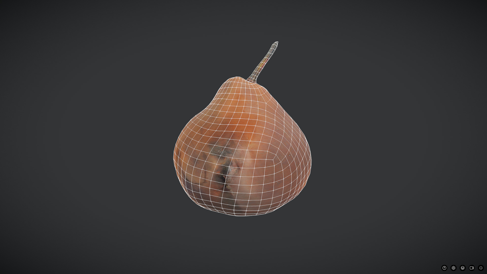 CC0 - Rotten Pear 3 Free low-poly 3D model_2
