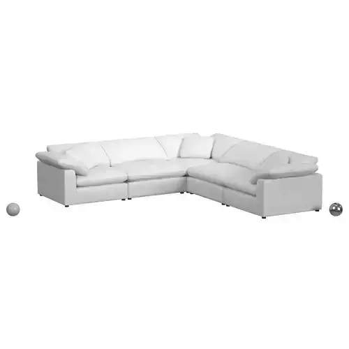 Raleigh 6-piece Boucle Upholstered Modular Sectional Ivory