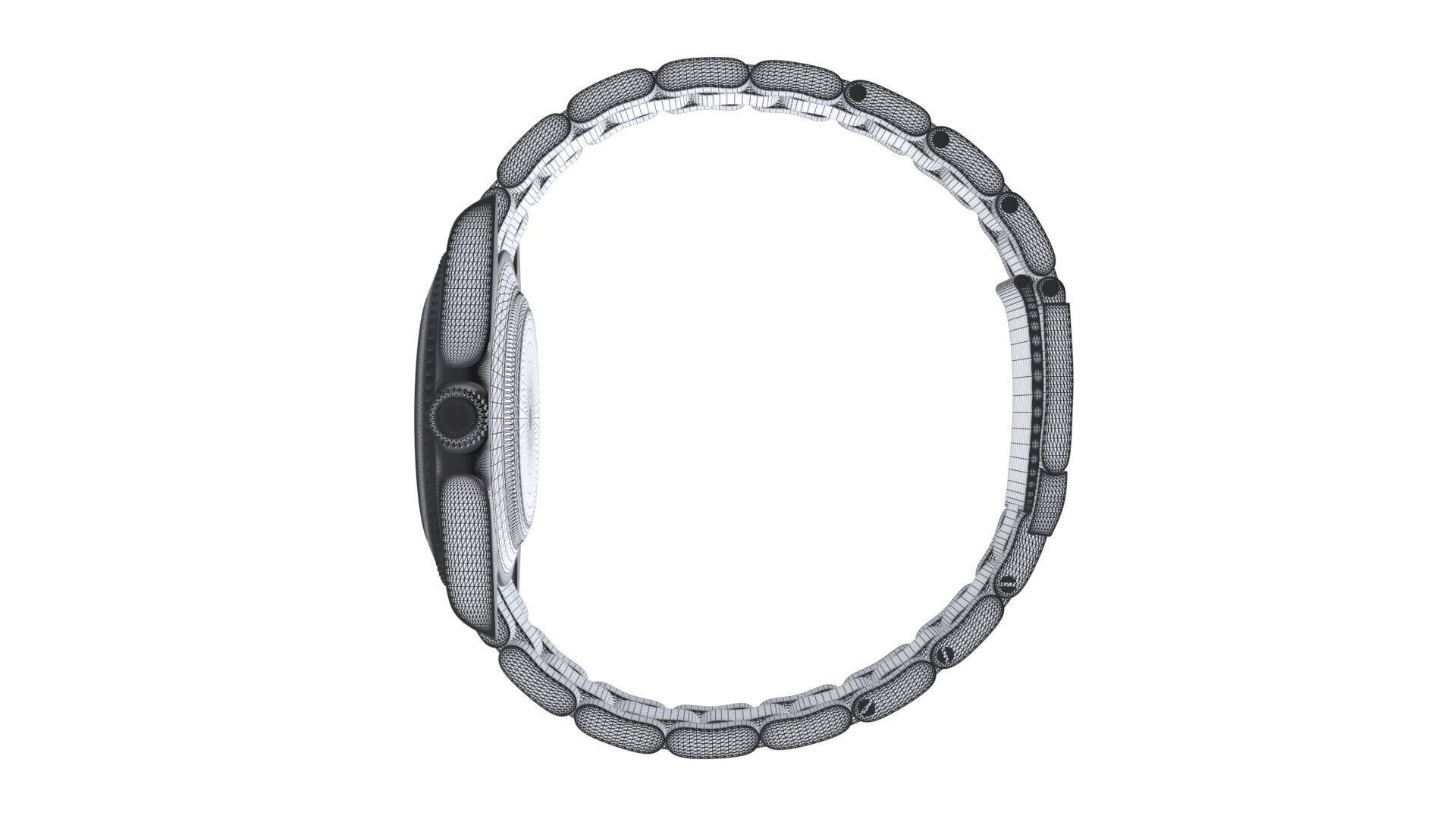 Watch Submariner Date Oystersteel and yellow gold - Blue Ceramic Low-poly 3D model_9