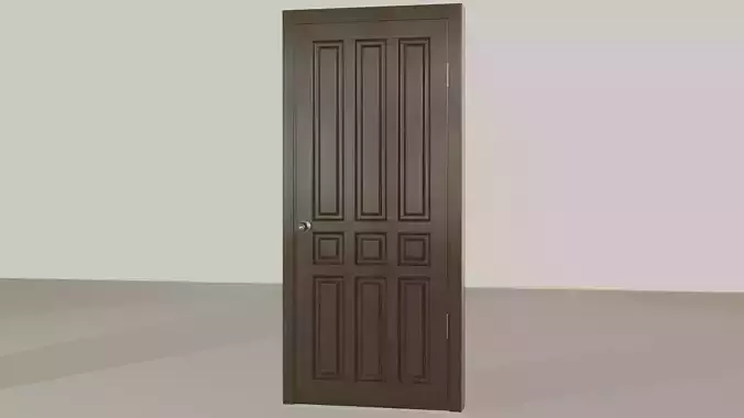 Wooden brown door