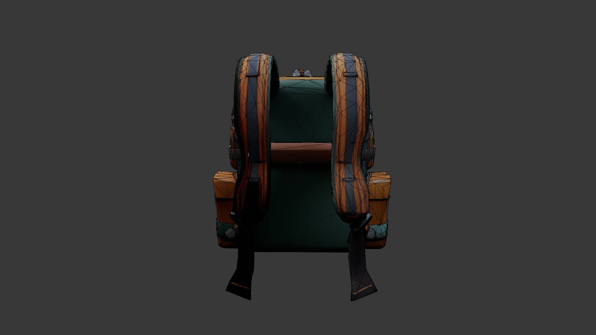 Stylized Backpack BP02 Low-poly 3D model_4