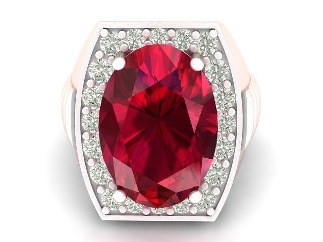 RUBY STYLISH RING 3D PRINTABLE MODEL  3D print model