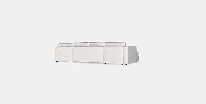 VIMLE Corner sofa 5-seat 8 Low-poly 3D model 5