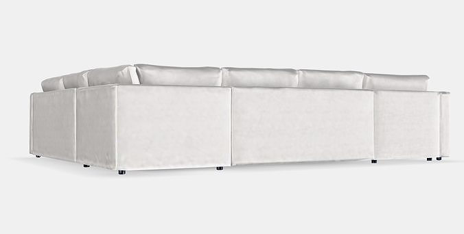 VIMLE Corner sofa 5-seat 8 Low-poly 3D model 3