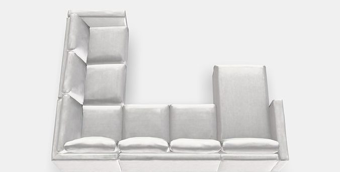 VIMLE Corner sofa 5-seat 8 Low-poly 3D model 4