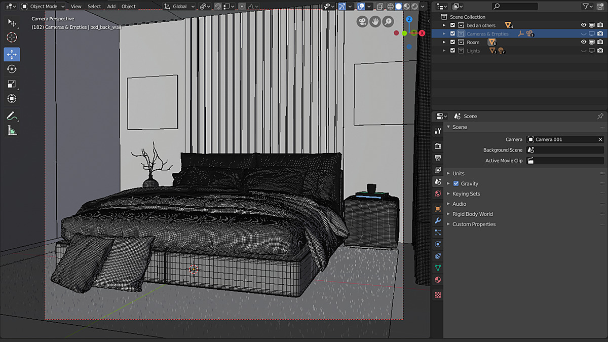 Bedroom Scene 01 3D model_10