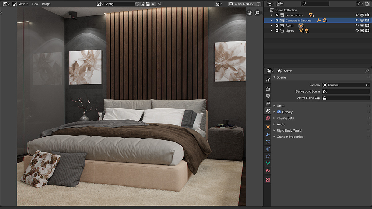 Bedroom Scene 01 3D model_2