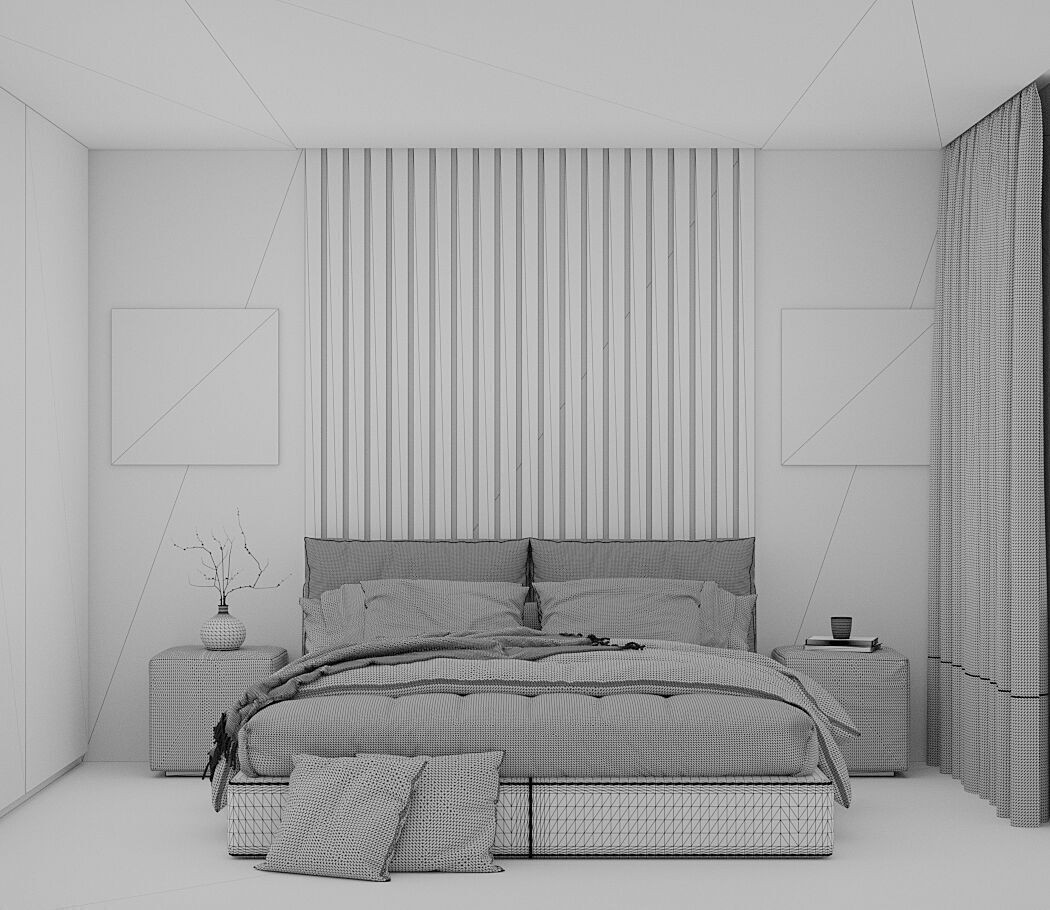 Bedroom Scene 01 3D model_6