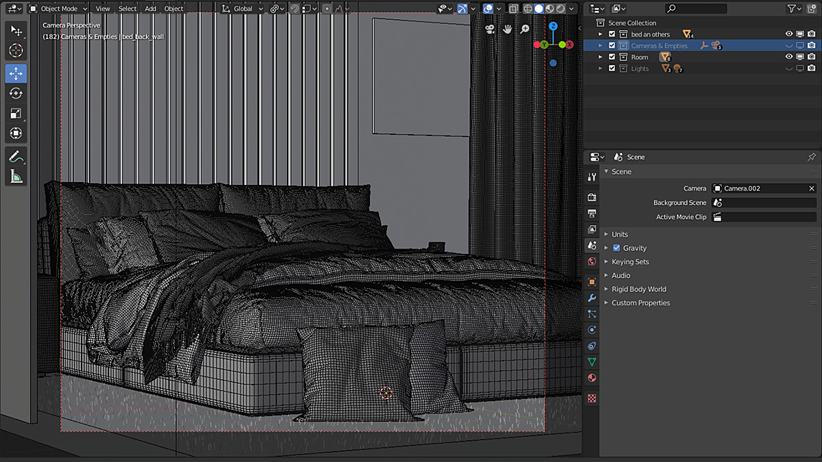 Bedroom Scene 01 3D model_12