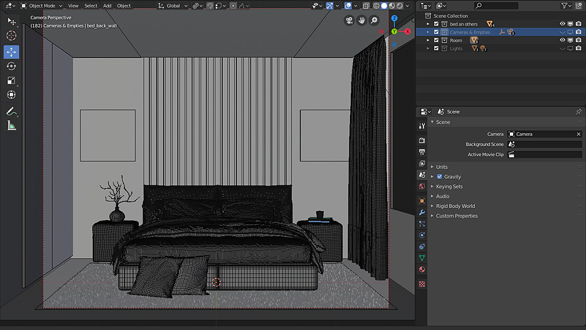 Bedroom Scene 01 3D model_11