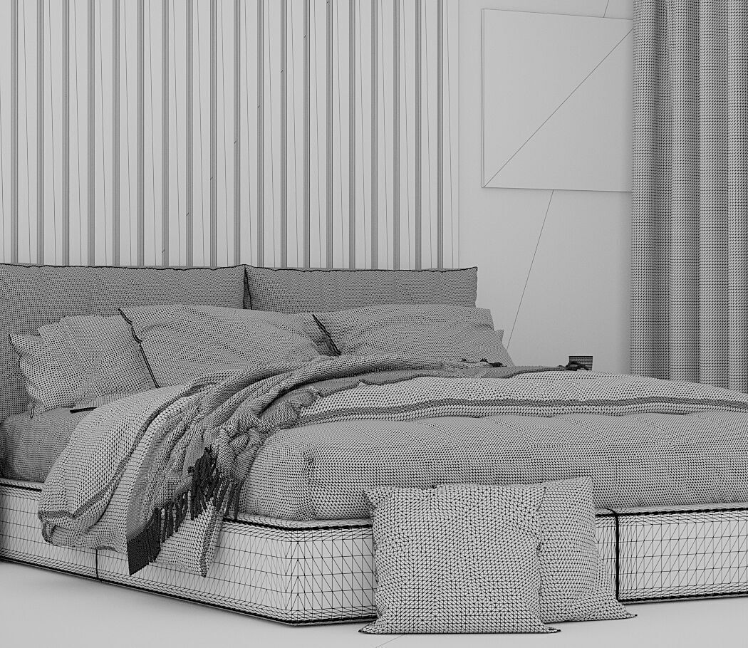 Bedroom Scene 01 3D model_7