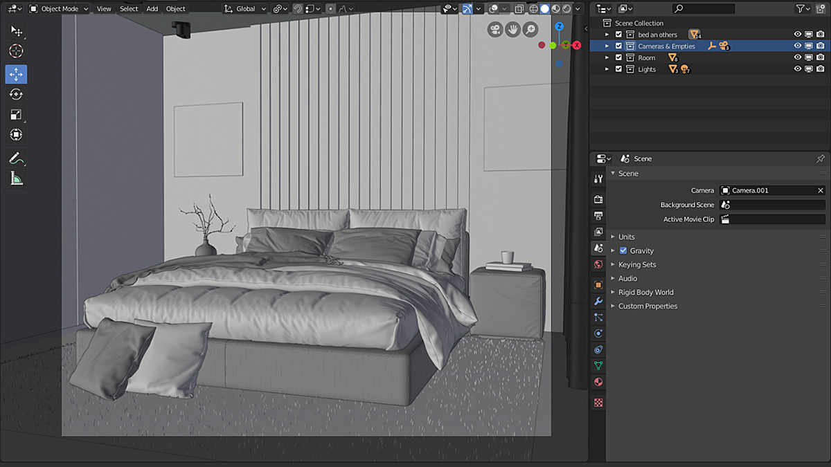 Bedroom Scene 01 3D model_8