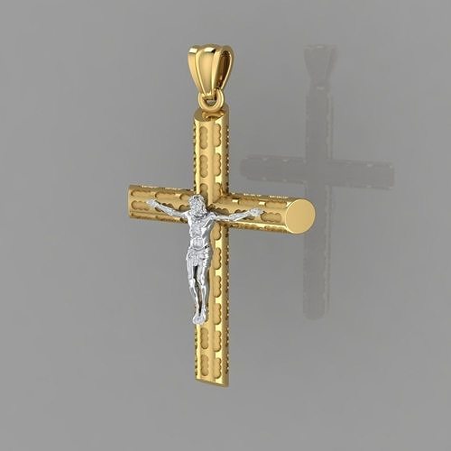 cross pendant Jesus 3D print model