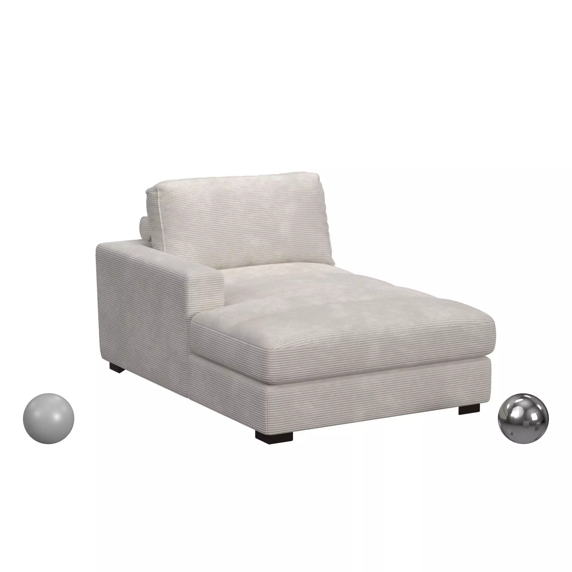 Arizona Modular LHF Chaise In Steno Beige 3D model_0