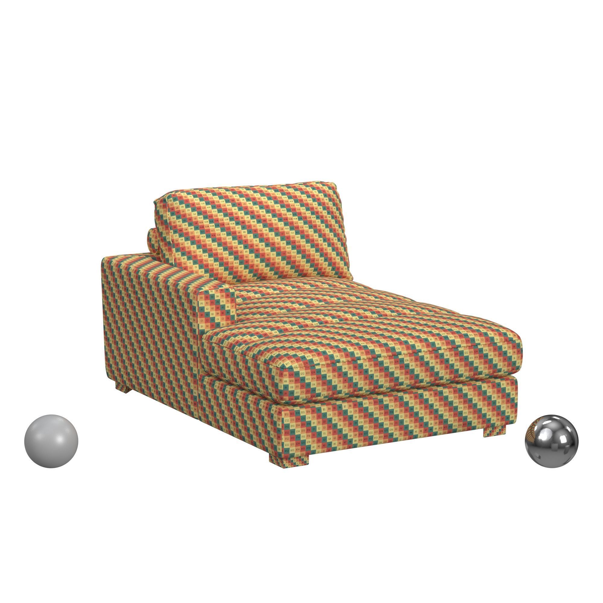 Arizona Modular LHF Chaise In Steno Beige 3D model_2