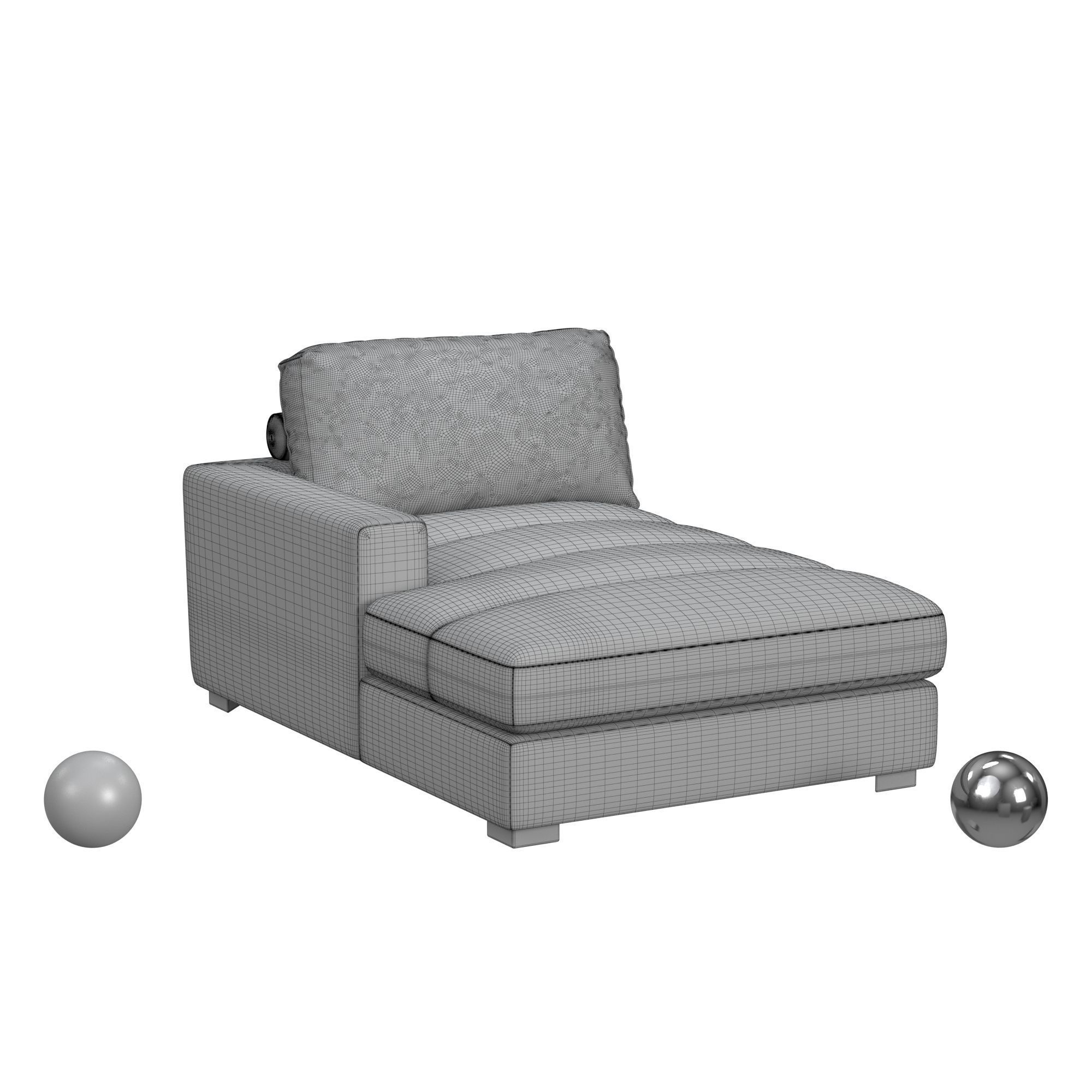 Arizona Modular LHF Chaise In Steno Beige 3D model_3