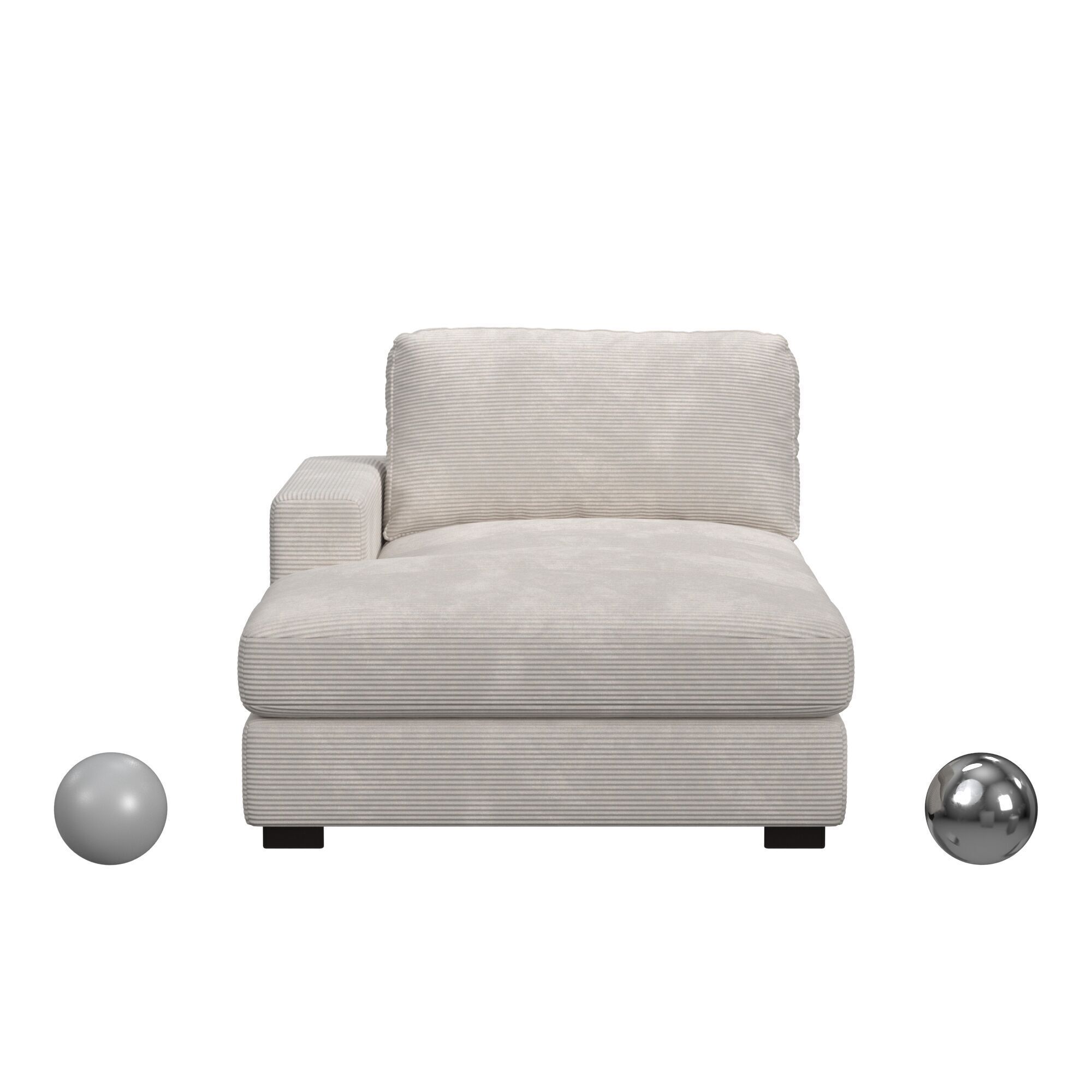 Arizona Modular LHF Chaise In Steno Beige 3D model_1