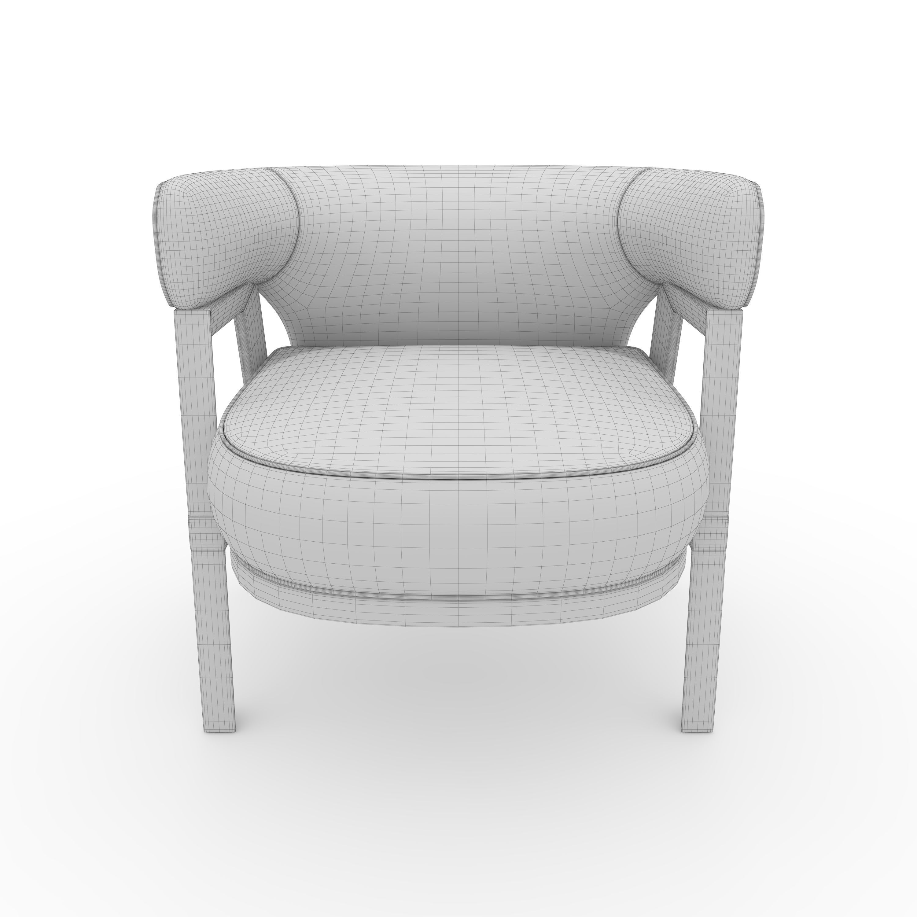 Armchair 63 3D model_3
