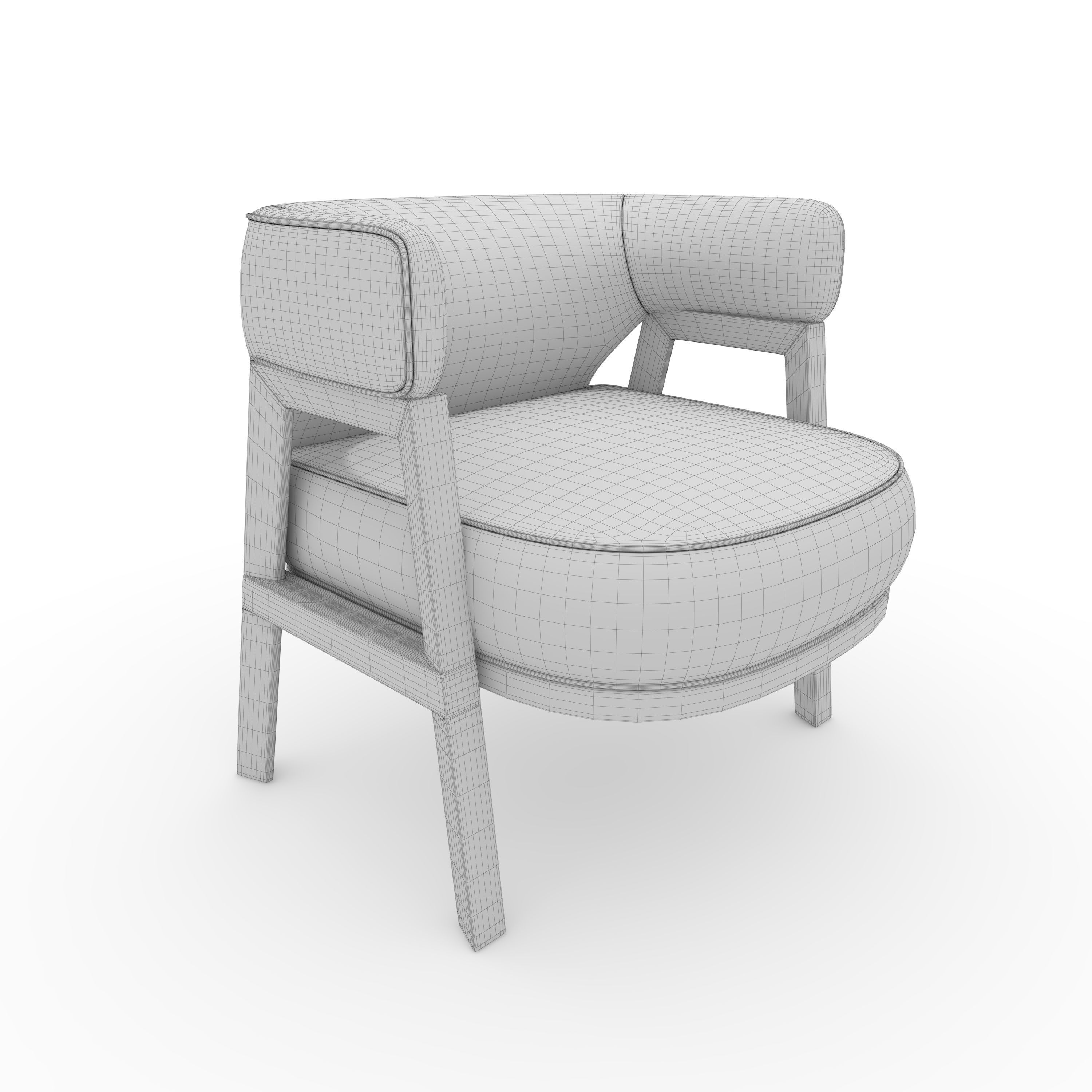 Armchair 63 3D model_1