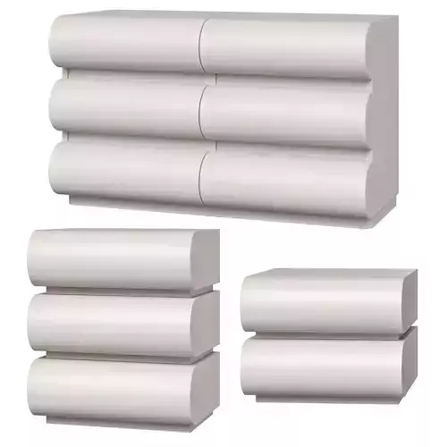 Walls Nation Valentina nightstands and chest of drawers