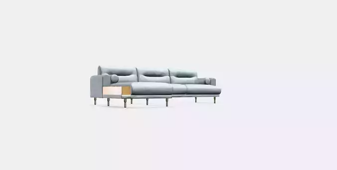 LANGARYD 3-seat sofa w chaise longue left