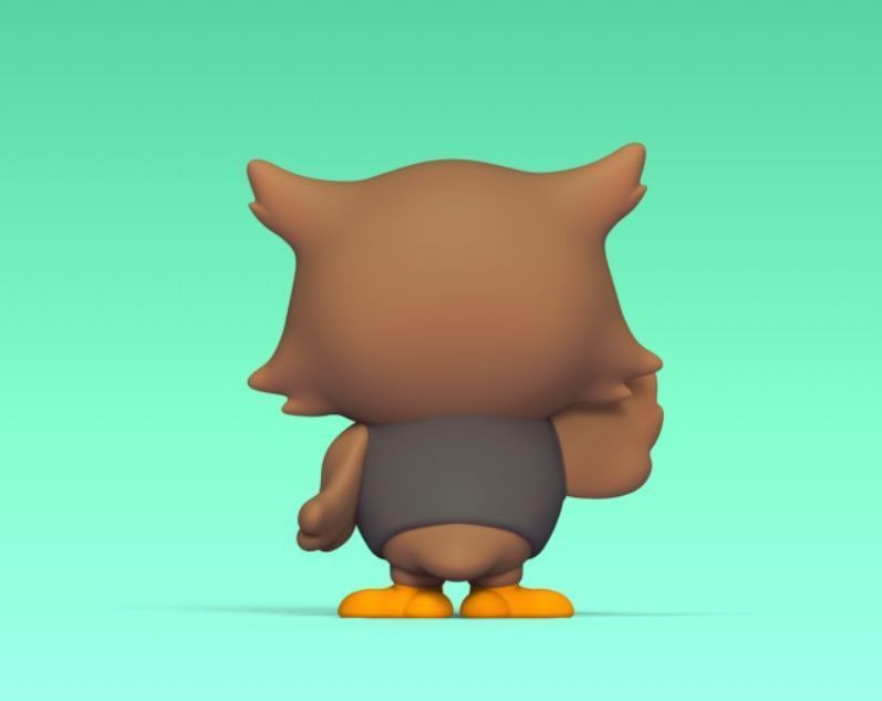 Owl in a Suit 3D print model_4