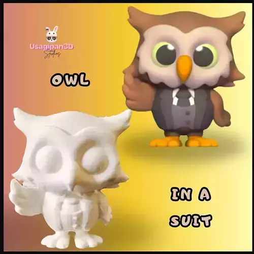 Owl in a Suit 3D print model