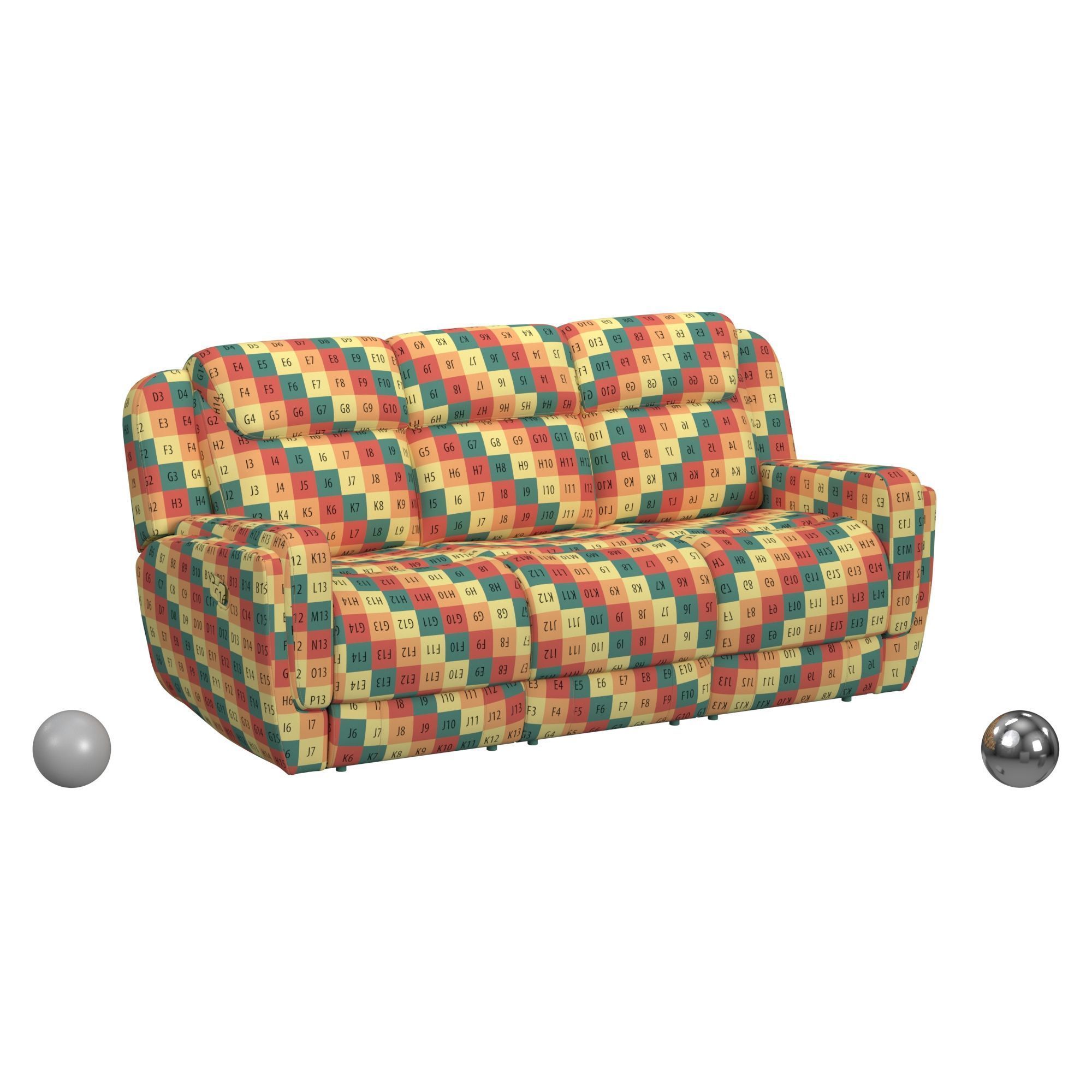 Hornet Motion Sofa In Rancho Grey 3D model_2