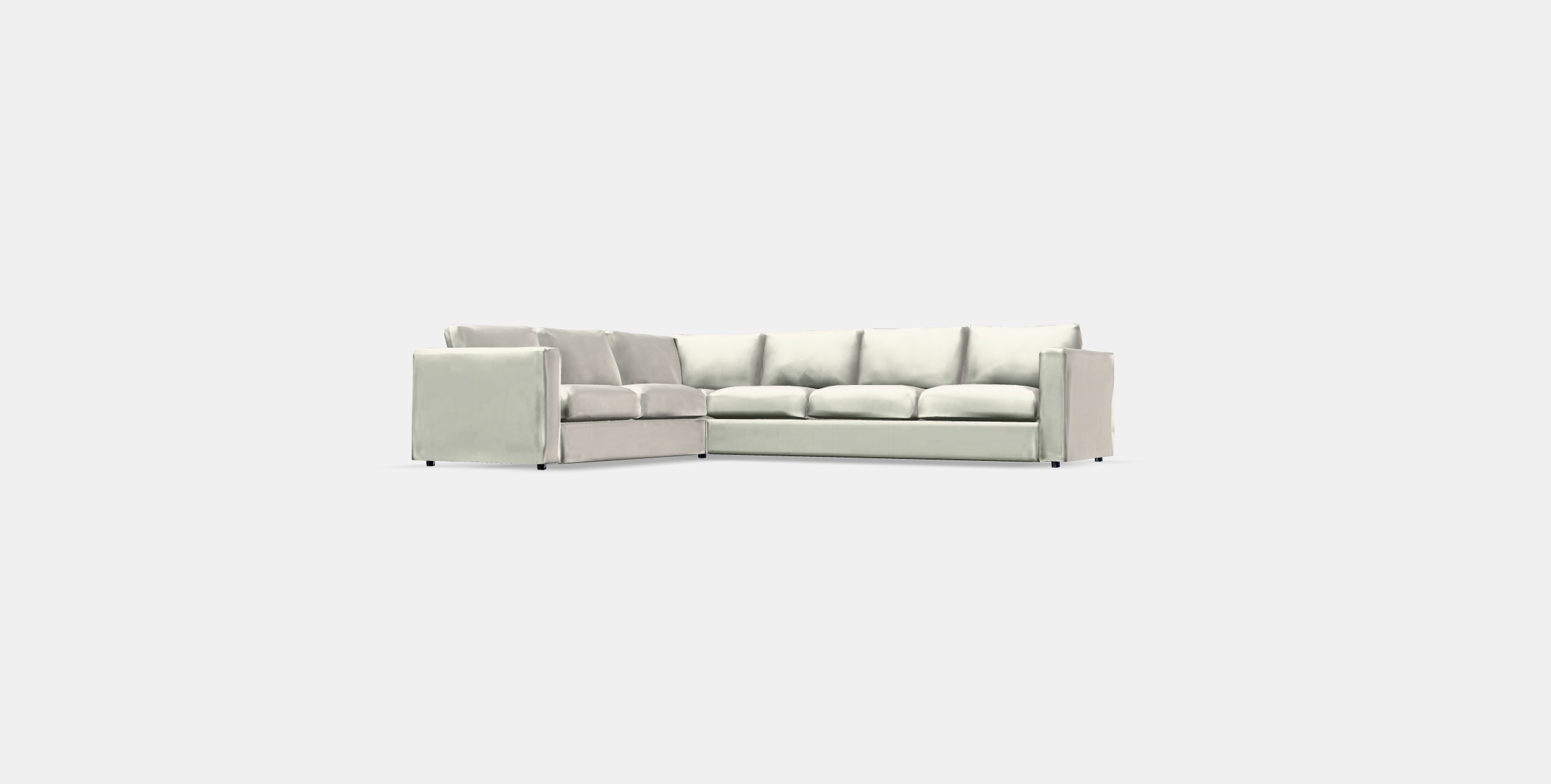 VIMLE Corner sofa 5-seat 9 Low-poly 3D model_12