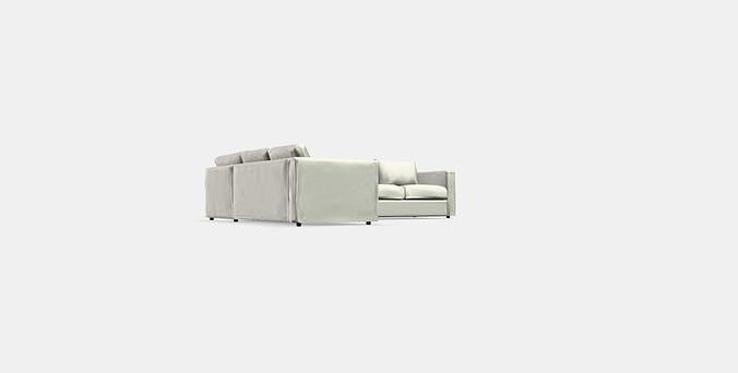 VIMLE Corner sofa 5-seat 9 Low-poly 3D model