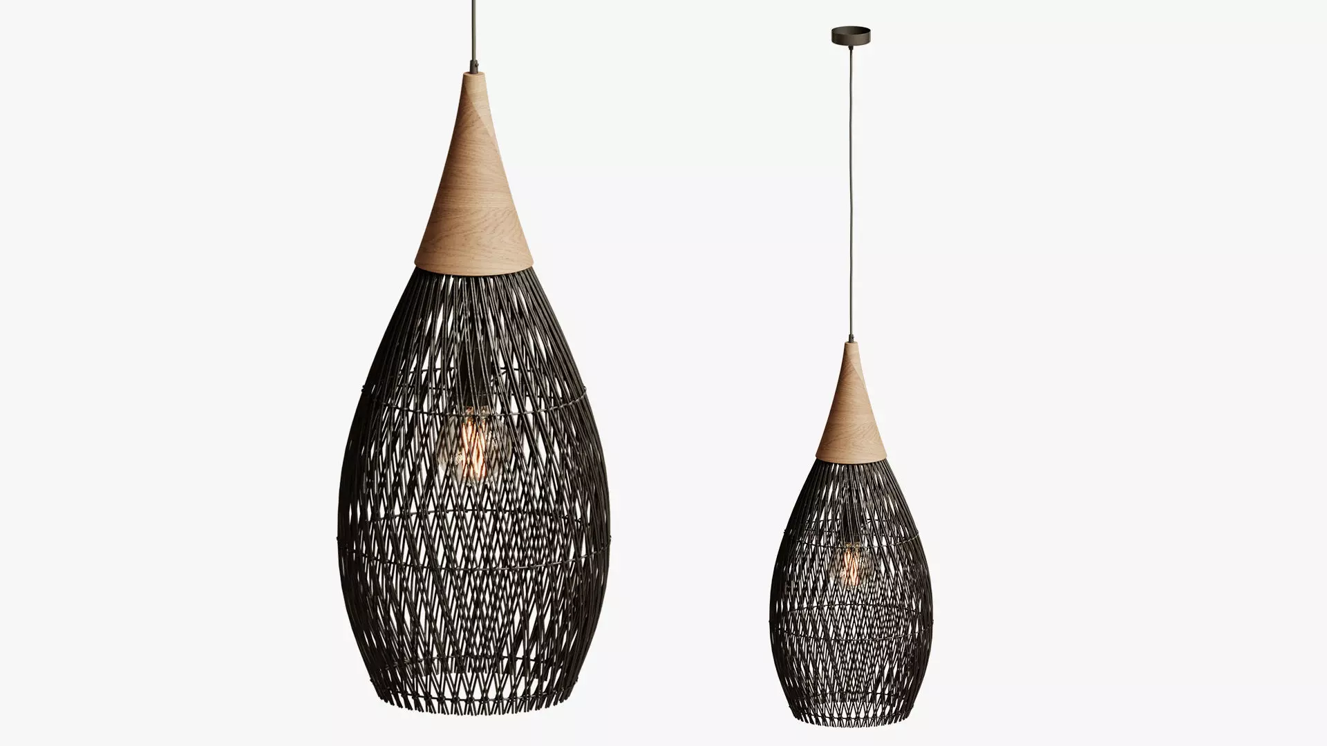 Horn Lamp Charcoal 3D model_0