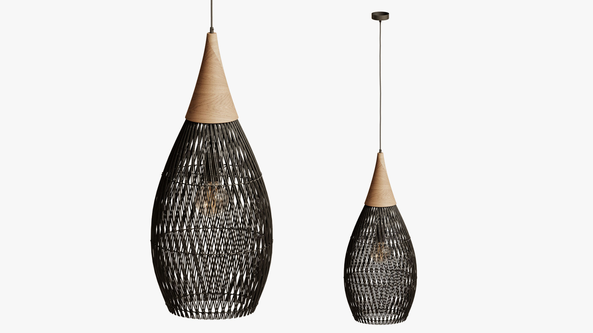 Horn Lamp Charcoal 3D model_1