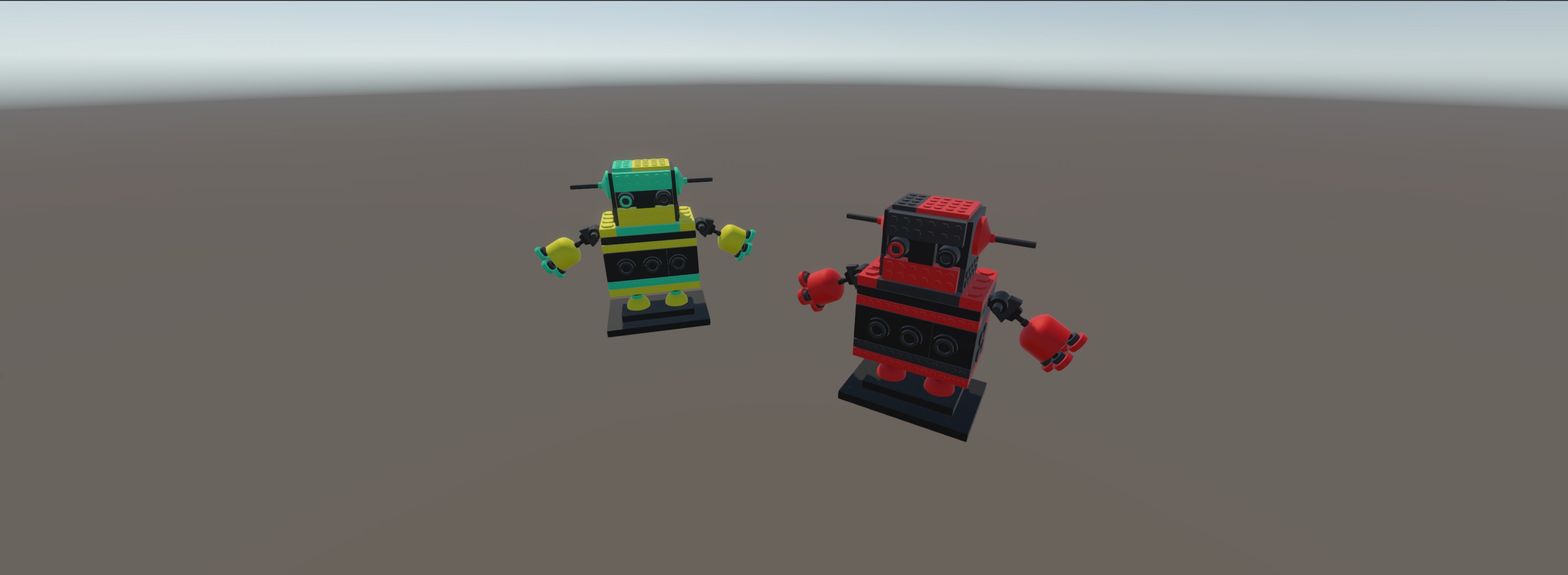 Brick Toy 3D - Low Poly - Warrior Robots Low-poly 3D model_7