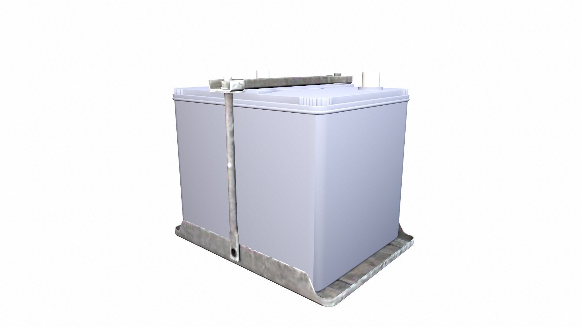 Car Battery Low-poly 3D model_2