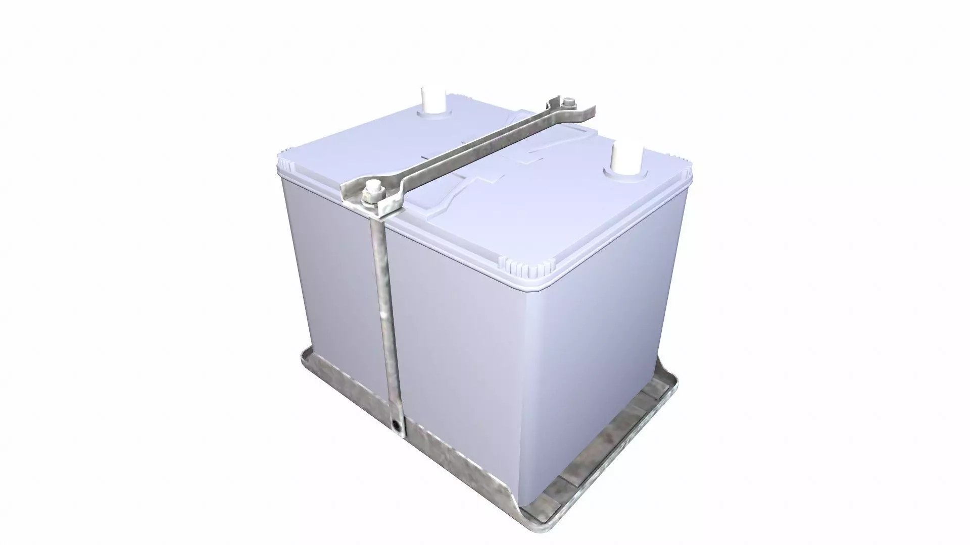 Car Battery Low-poly 3D model_0