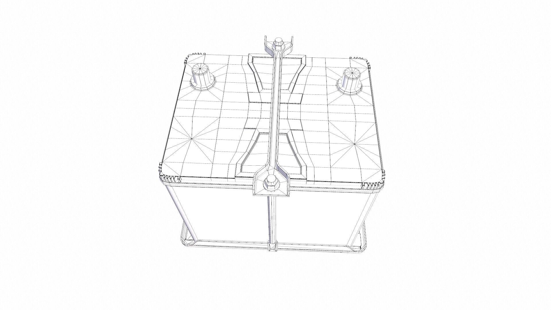 Car Battery Low-poly 3D model_11