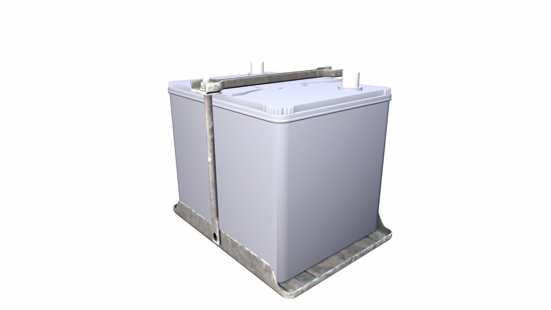 Car Battery Low-poly 3D model_8