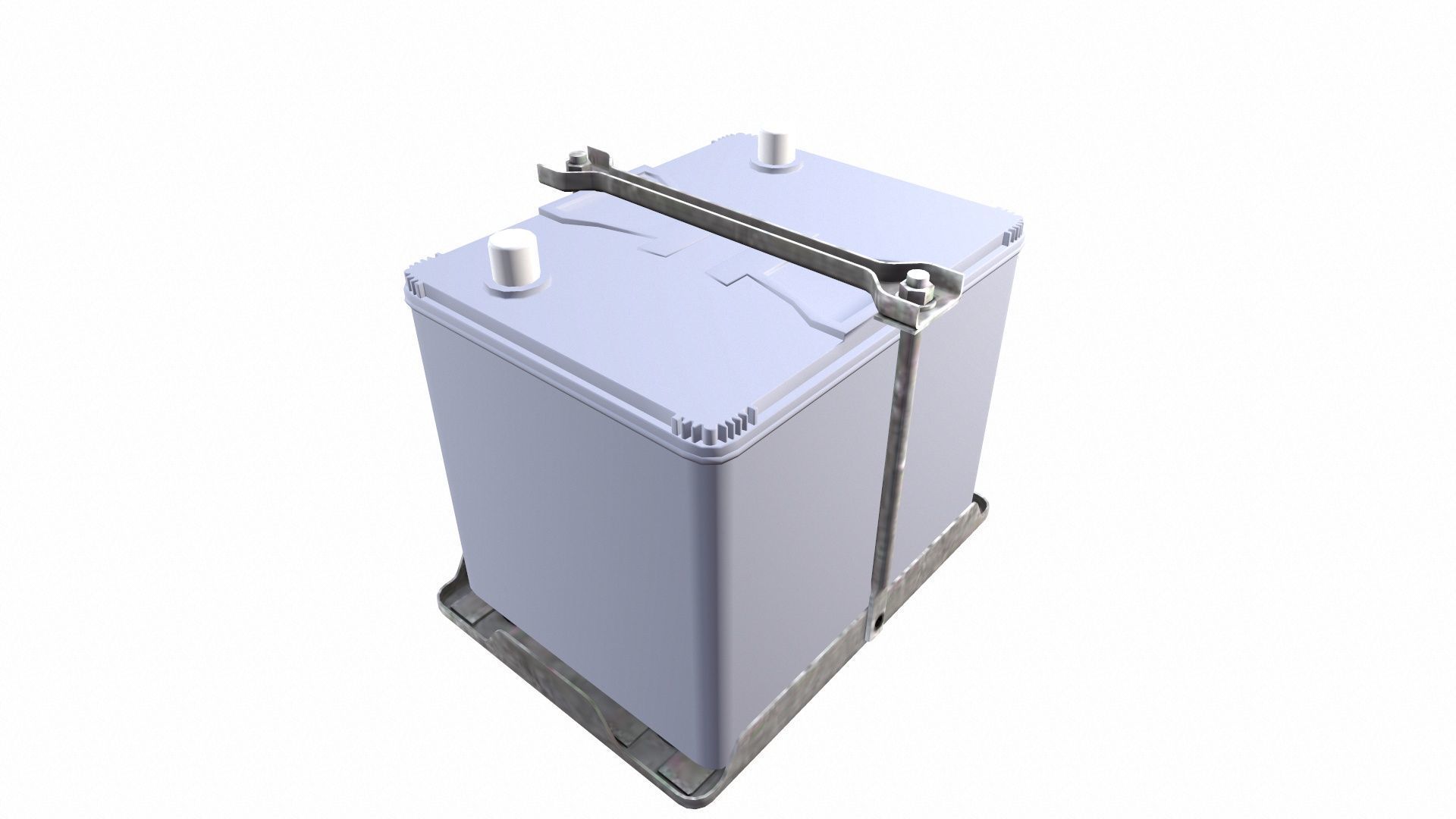 Car Battery Low-poly 3D model_6