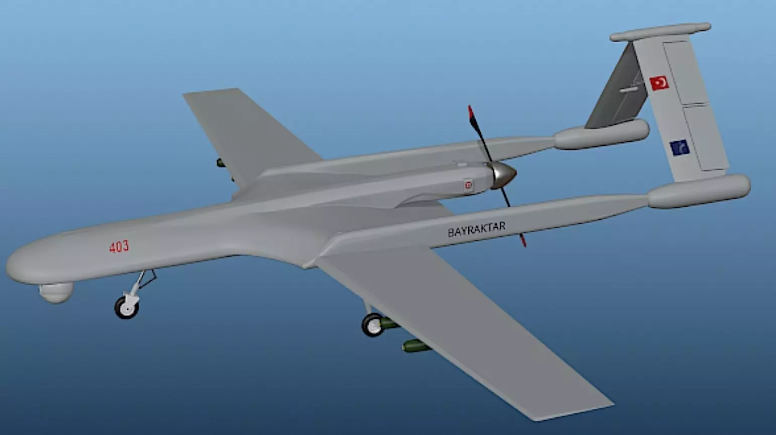 Bayraktar UAV - High Poly 3D Model 3D model_0