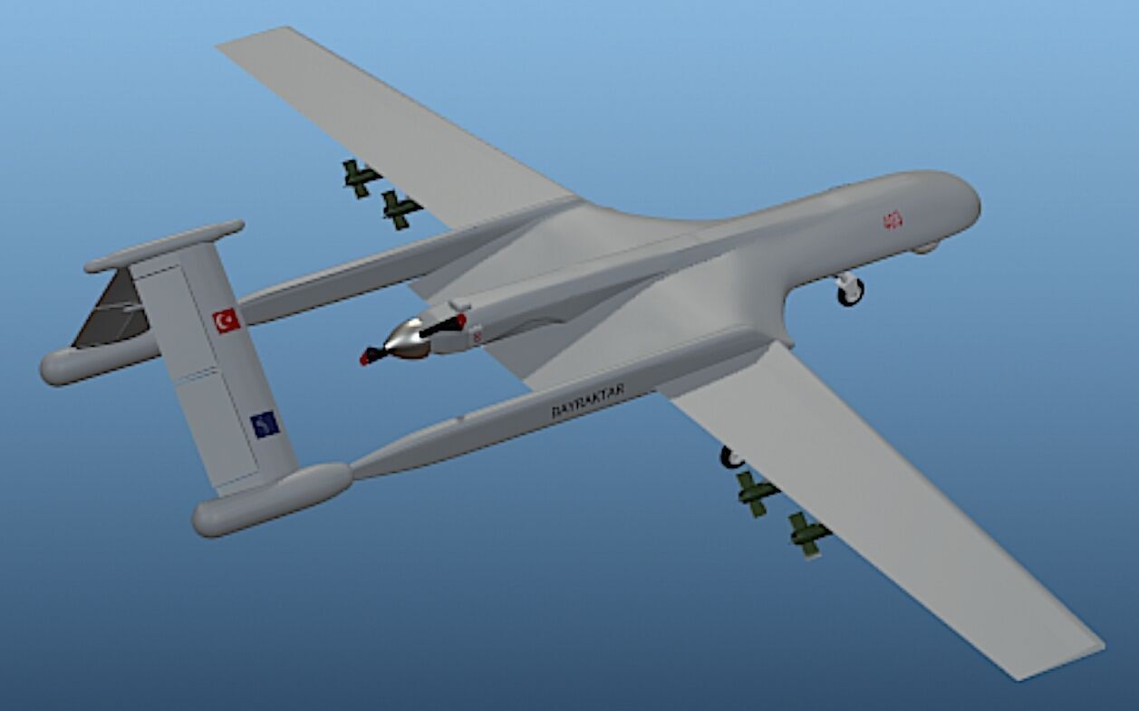 Bayraktar UAV - High Poly 3D Model 3D model_5