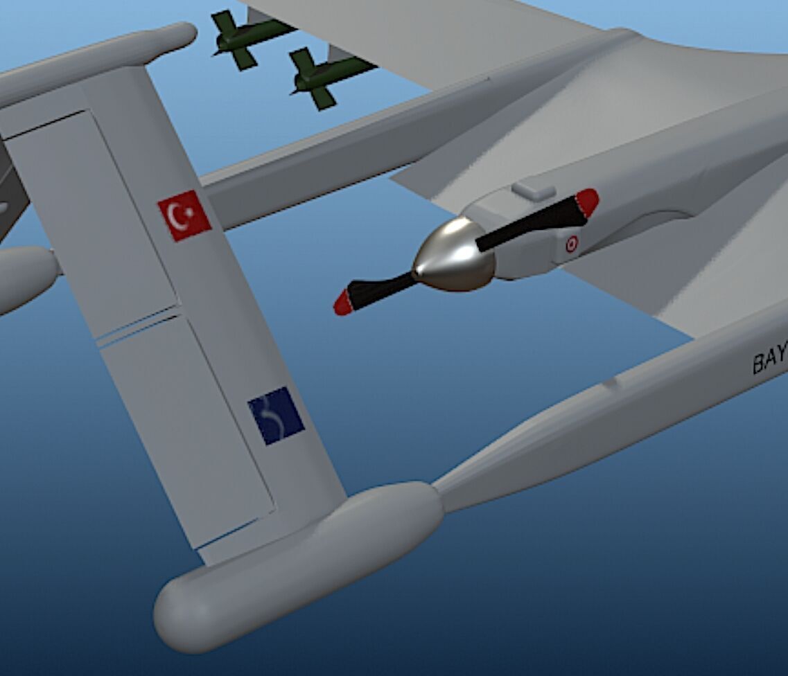 Bayraktar UAV - High Poly 3D Model 3D model_14