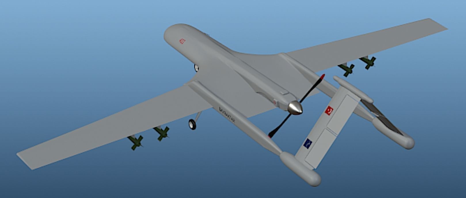 Bayraktar UAV - High Poly 3D Model 3D model_4