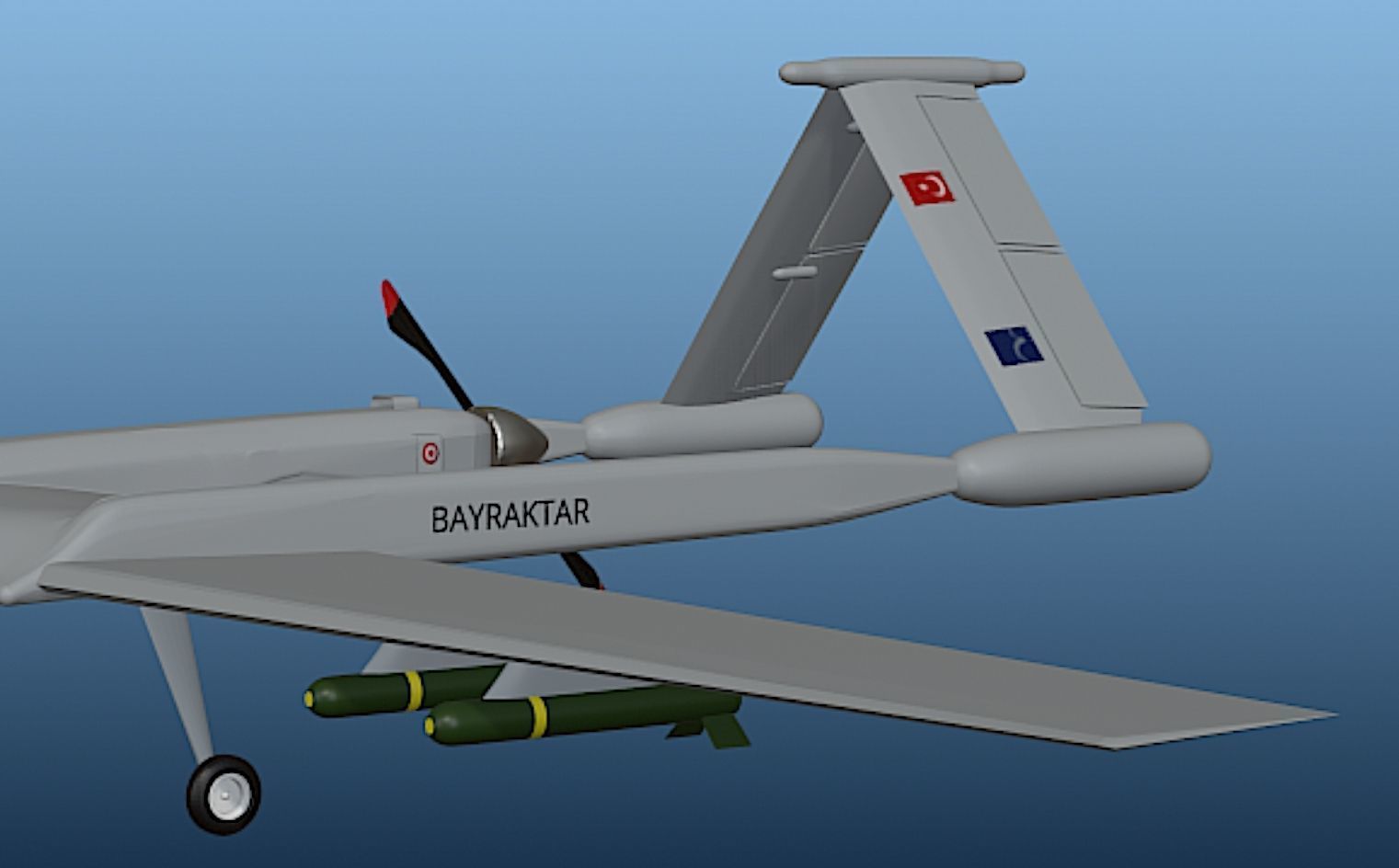 Bayraktar UAV - High Poly 3D Model 3D model_12
