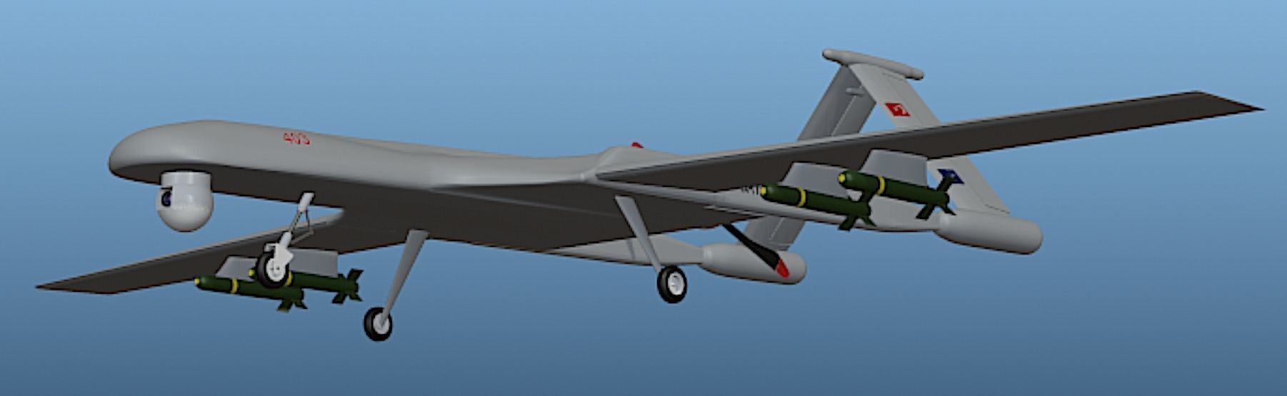 Bayraktar UAV - High Poly 3D Model 3D model_1