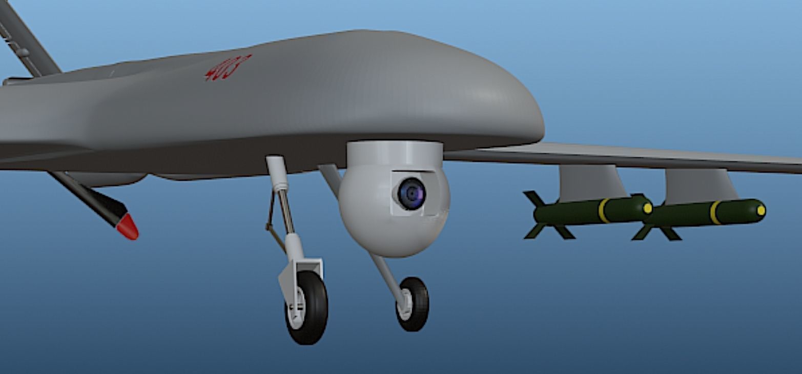 Bayraktar UAV - High Poly 3D Model 3D model_11