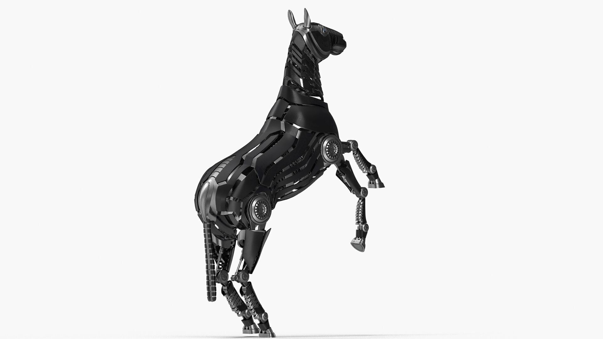 Robot horse rears up 3D model_1
