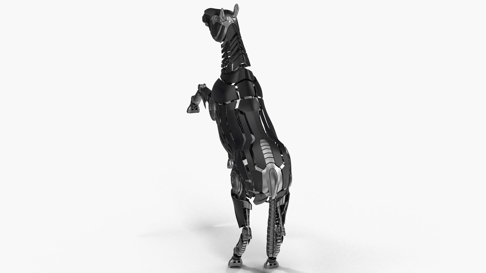 Robot horse rears up 3D model_2