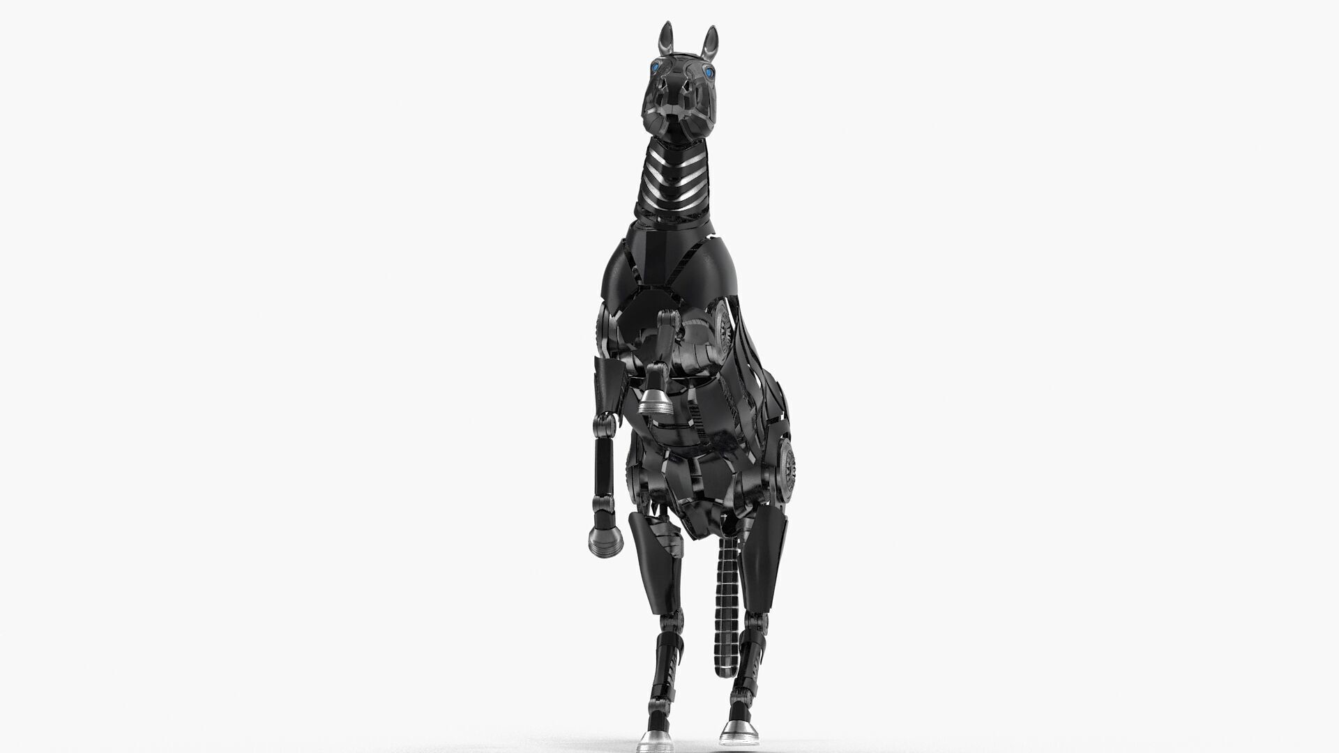 Robot horse rears up 3D model_5